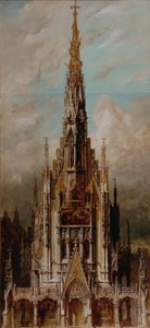 Gotische grafkerk St. Michael, torengevel