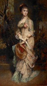 Portret van Hanna Klinkosch (1849-1925), uit 1890 Prinses van Liechtenstein door huwelijk