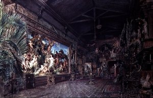 Het atelier van de kunstenaar door Hans Makart