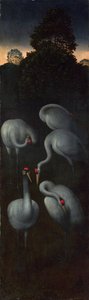 Kranen De achterkant van een paneel van een drieluik, ca. 1480 door Hans Memling