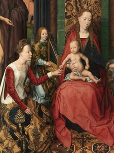 Detail (middenpaneel van het drieluik van Sint Jan de Doper en Sint Jan de Evangelist)