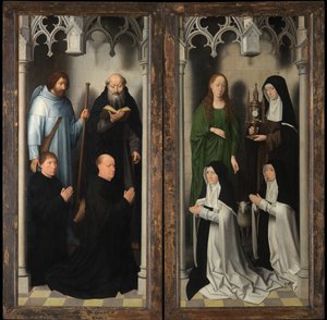 Exterieur van het drieluik van Sint-Jan de Doper en Sint-Jan de Evangelist