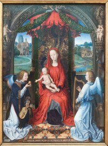 Madonna en Kind op de Troon met engelen