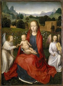 Madonna met kind en twee engelen