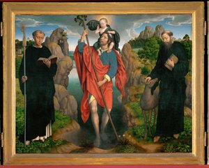 Drieluik van Sint Christoffel (schilderij op eik)