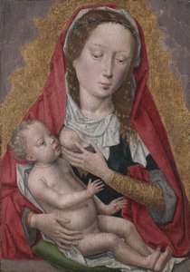 Maagd en kind, ca. 1470-80 (olieverf op hout) door Hans Memling