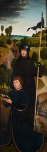 Jonge man in gebed met St. William van Maleval door Hans Memling