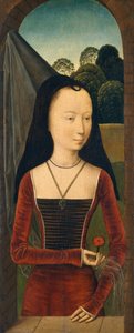 Jonge vrouw met een anjer, ca. 1485-90