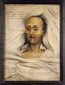 Willem IV van Beieren, de Constant, op zijn sterfbed door Hans Mielich or Muelich