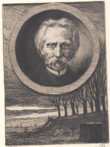 Portret van de dichter Kaalund door Hans Nikolaj Hansen