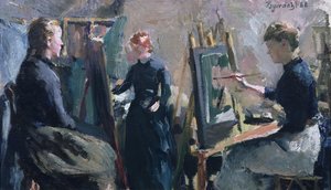 In het atelier