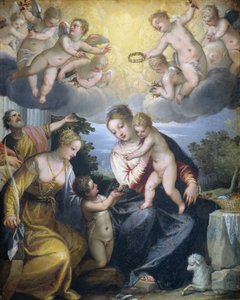 Maagd en Kind met jonge Johannes de Doper en Sint-Catharina