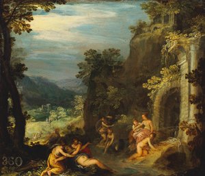 Diana en Callisto door Hans Rottenhammer