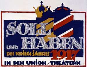Advertentie voor Soll und Haben des Kriegs-jahres 1917, 1917