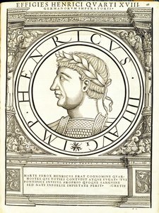 Henricus IIII, illustratie uit Imperatorum romanorum omnium orientalium et occidentalium verissimae imagines ex antiquis numismatis