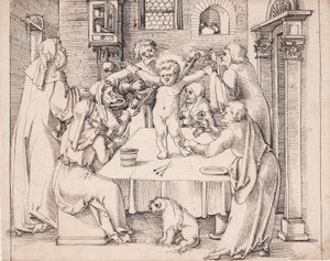 Het martelaarschap van St. Simon van Trente door Hans Schäufelein