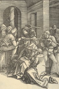 Christus gekroond met doornen, uit Speculum passionis domini nostri Ihesu Christi door Hans Schäufelein the Elder