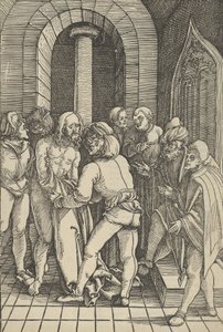 Christus ontkleed, uit Speculum passionis domini nostri Ihesu Christi door Hans Schäufelein the Elder