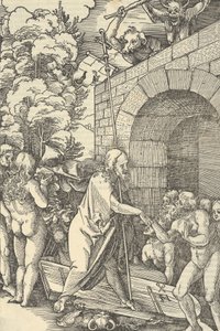 Christus in Limbo, uit Speculum passionis domini nostri Ihesu Christi, 1507 door Hans Schäufelein the Elder