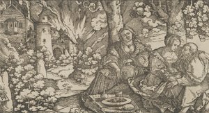 Lot en zijn dochters, ca. 1530 door Hans Schäufelein the Elder