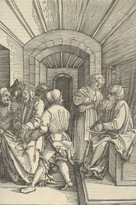 Pilatus Wast zijn Handen, uit Speculum passionis domini nostri Ihesu Christi door Hans Schäufelein the Elder