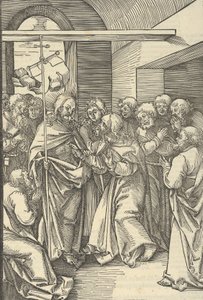De Ongeloof van Thomas, uit Speculum passionis domini nostri Ihesu Christi door Hans Schäufelein the Elder