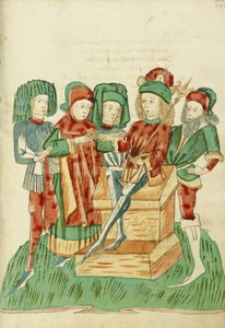 Barochias wordt tot koning gekroond en ontvangt de koninklijke ring door Hans Schilling