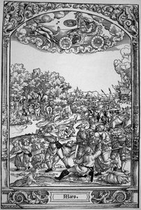Mars door Hans Sebald (School of) Beham