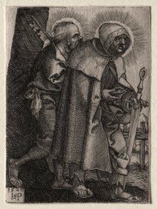 Christus en de Apostelen: St. Petrus en St. Paulus door Hans Sebald Beham