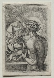 Christus en de Maagd door Hans Sebald Beham