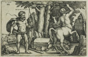 Hercules en Nessus door Hans Sebald Beham