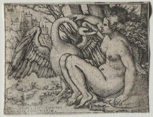 Leda en de Zwaan door Hans Sebald Beham