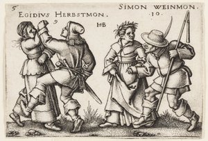 September en oktober door Hans Sebald Beham