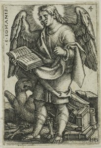 St. Johannes, uit De Vier Evangelisten door Hans Sebald Beham
