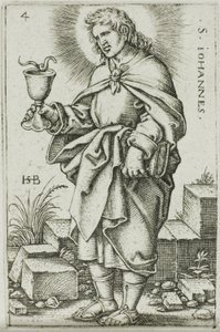 St. Johannes, plaat 4 uit De Twaalf Apostelen door Hans Sebald Beham