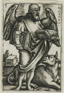 Lucas, uit De vier evangelisten door Hans Sebald Beham