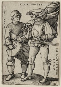 Vaandeldrager en trommelaar