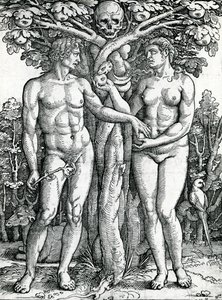 De val van Adam en Eva, ca. 1525-27 door Hans Sebald Beham