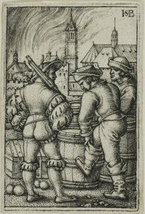 De bewaker bij de kruitvaten door Hans Sebald Beham