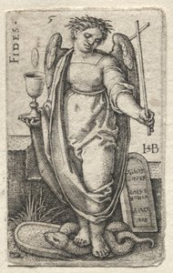 De Kennis van God en de Zeven Hoofddeugden: Trouw - Fides door Hans Sebald Beham