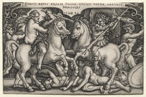 De werken van Hercules: Hercules ontvoert Iole