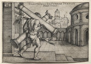 De Arbeid van Hercules: Hercules die de Zuilen van Gades Draagt
