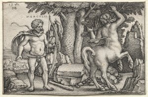 Hercules en Nessus door Hans Sebald Beham