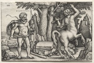 Hercules en Nessus door Hans Sebald Beham