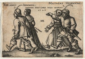 De Boerenbruiloft of de Twaalf Maanden, 1546 door Hans Sebald Beham