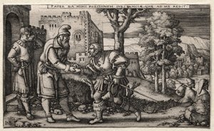 De verloren zoon: Vertrek van de verloren zoon door Hans Sebald Beham