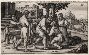 De verloren zoon: Terugkeer van de verloren zoon door Hans Sebald Beham