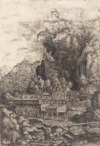 Landschap met een Watermolen door Hans Sebald Lautensack