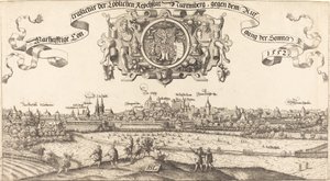 Uitzicht op Neurenberg vanuit het oosten [middenstuk] door Hans Sebald Lautensack