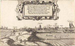 Uitzicht op Neurenberg vanuit het oosten [linker gedeelte], 1552 door Hans Sebald Lautensack